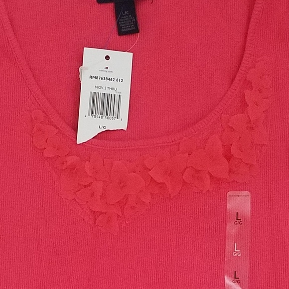 Tommy Hilfiger Floral Ribbed Tank L New - Picture 13 of 14